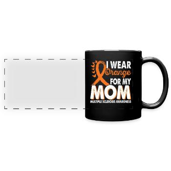Portez de l’orange pour le Mois de la conscience - Mug panoramique uni - noir - Devant