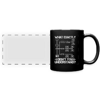 Network technology: what exactly do you not have? - Full Colour Panoramic Mug - black - Front