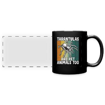 Tarentules, animaux domestiques, propriétaires d’araignées - Mug panoramique uni - noir - Devant