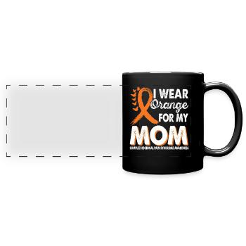 Portez de l’orange pour le Mois de sensibilisation aux CRPS - Mug panoramique uni - noir - Devant