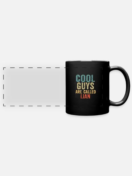 Cool guys are called lian - Panorama-Tasse farbig - Schwarz