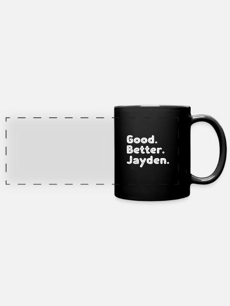 Good better Jayden - Panorama-Tasse farbig - Schwarz