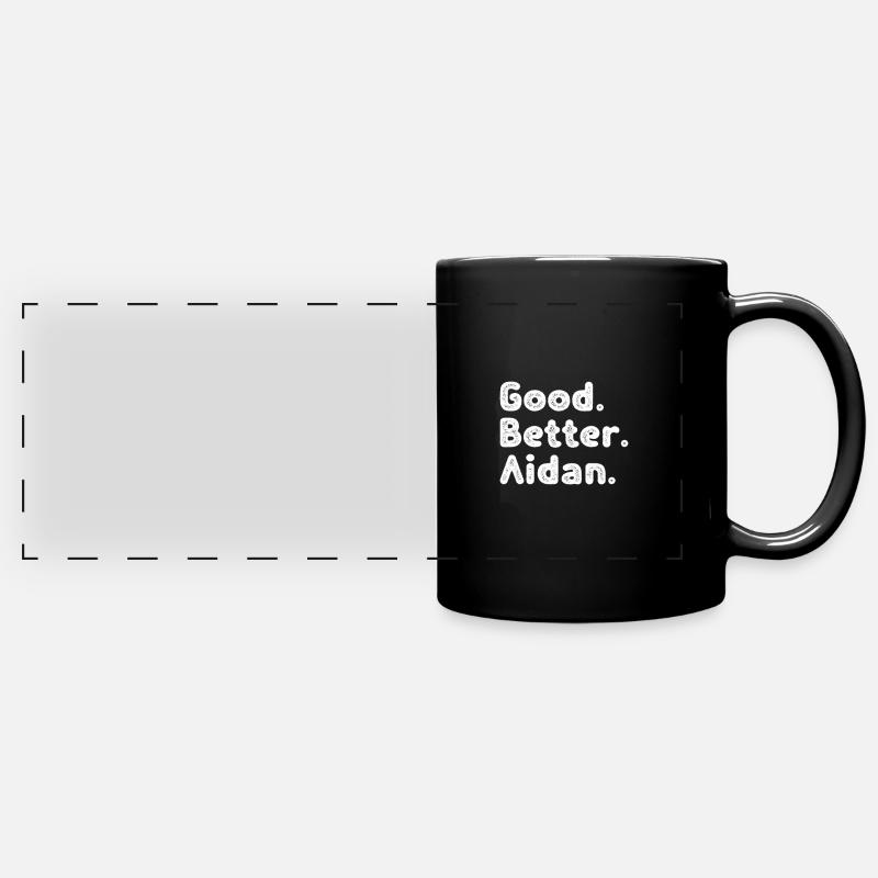 Good better Aidan - Panorama-Tasse farbig - Schwarz