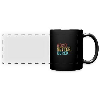 Les gars cool s’appellent derek - Mug panoramique uni - noir - Devant