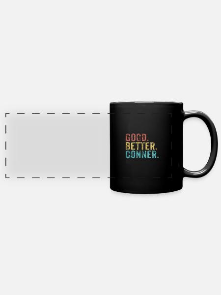 Good better Conner - Panorama-Tasse farbig - Schwarz