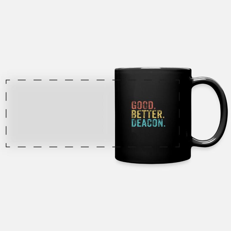 Good better Deacon - Panorama-Tasse farbig - Schwarz