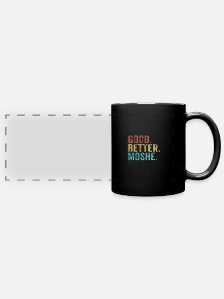 Good better Moshe - Panorama-Tasse farbig - Schwarz