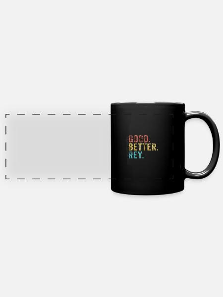 Good better Rey - Panorama-Tasse farbig - Schwarz