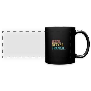 Cool guys are called Frankie - Panorama-Tasse farbig - Schwarz - Vorne