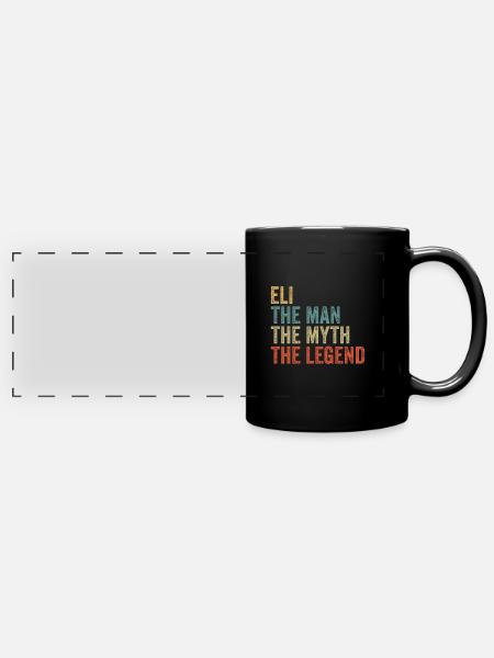 Eli the man the myth - Panorama-Tasse farbig - Schwarz