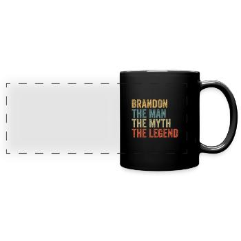 Brandon the man the myth - Panorama-Tasse farbig - Schwarz - Vorne