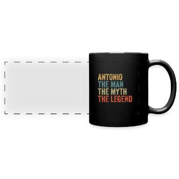 Antonio the man the myth - Panorama-Tasse farbig - Schwarz - Vorne