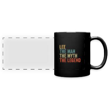 Lee the man the myth - Panorama-Tasse farbig - Schwarz - Vorne