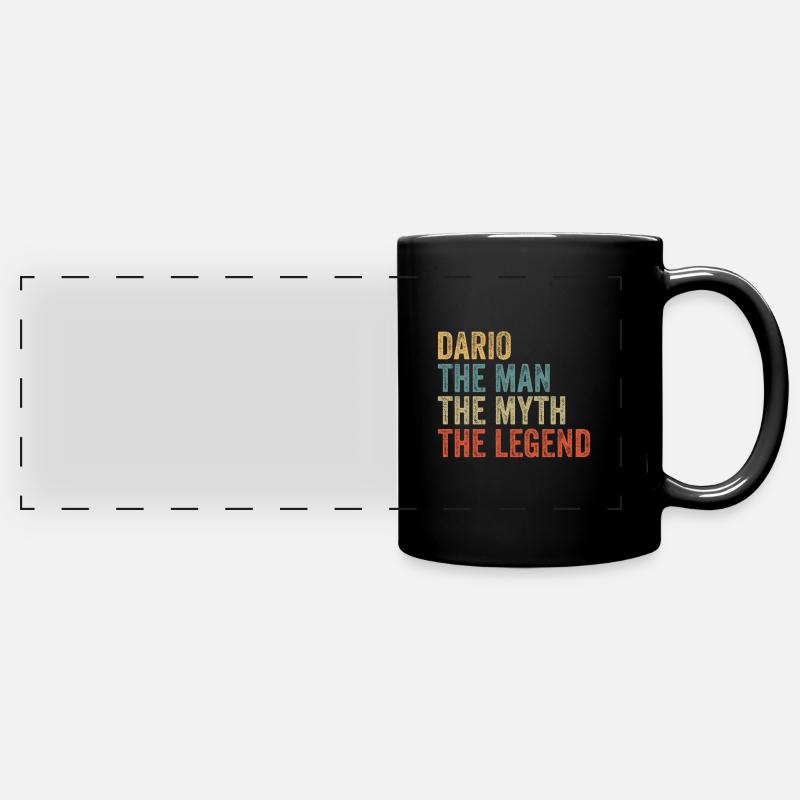Dario the man the myth - Full Colour Panoramic Mug - black