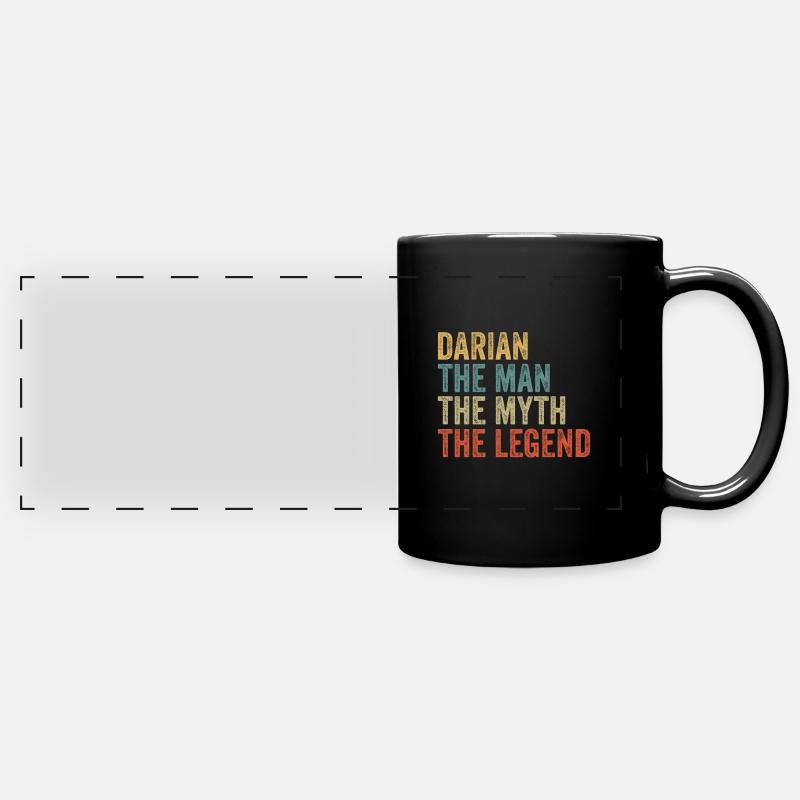 Darian the man the myth - Full Colour Panoramic Mug - black