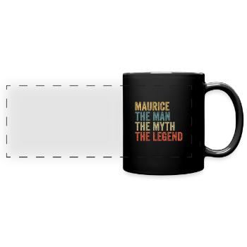 Maurice the man the myth - Full Colour Panoramic Mug - black - Front