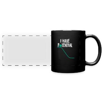 Physik - Panorama-Tasse farbig - Schwarz - Vorne