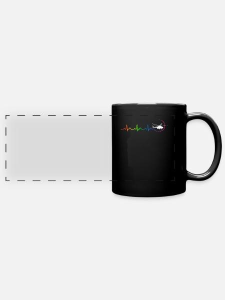 HELICOPTER HOMOSEXUAL - Panorama-Tasse farbig - Schwarz