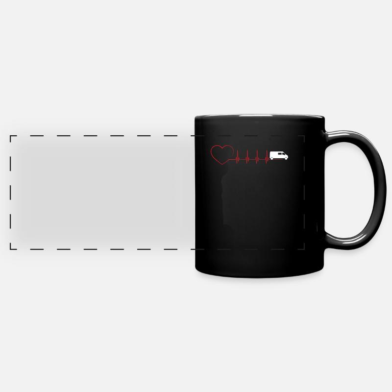 MINIBUS - Panorama-Tasse farbig - Schwarz