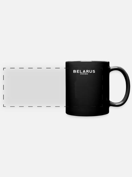 Belarus Minsk: BY, BLR - Panorama-Tasse farbig - Schwarz
