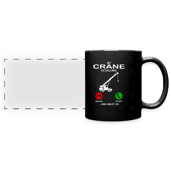 Crane - Full Colour Panoramic Mug - black - Front