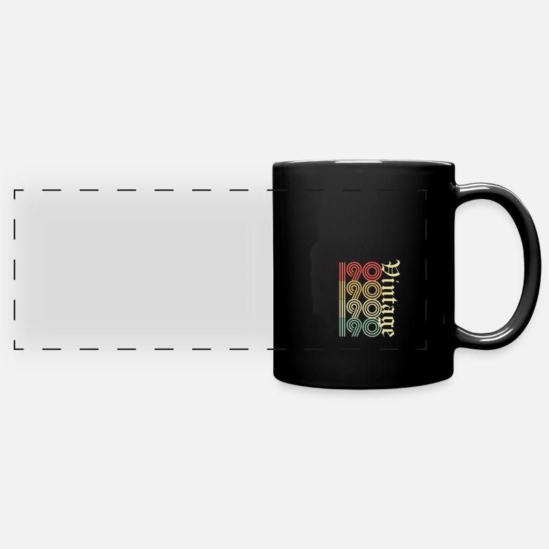 190 190 190 190 retro - Full Colour Panoramic Mug - black