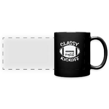 Classy Kickoff Football Amerika Sport - Panorama-Tasse farbig - Schwarz - Vorne