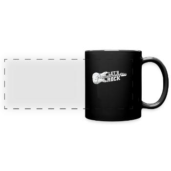 Let’s Rock Musikstil Genre Gitarre Rockband - Panorama-Tasse farbig - Schwarz - Vorne