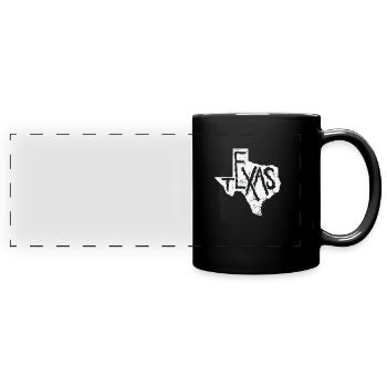 Carte du Texas Contour de l’État des États-Unis - Mug panoramique uni - noir - Devant