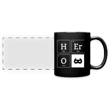 HERO Mask Superhero Elements Cadeau - Mug panoramique uni - noir - Devant