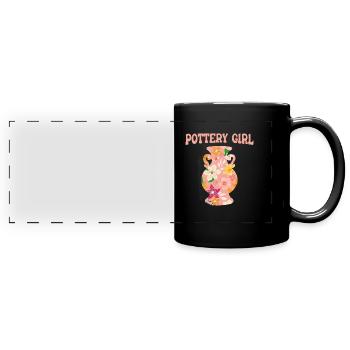 Faire de la poterie - Mug panoramique uni - noir - Devant