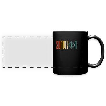 Vermessungstechniker Landvermesser Vermesser - Panorama-Tasse farbig - Schwarz - Vorne