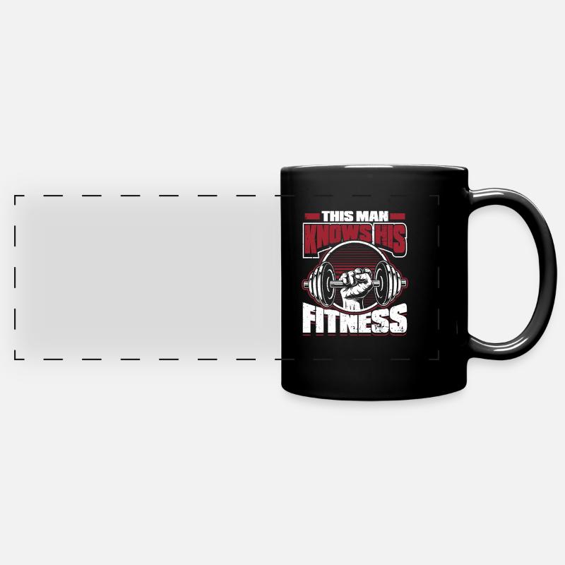 Fitness Training Gym Workout Poids - Mug panoramique uni - noir