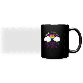 Security Security Guard Security Service - Full Colour Panoramic Mug - black - Front