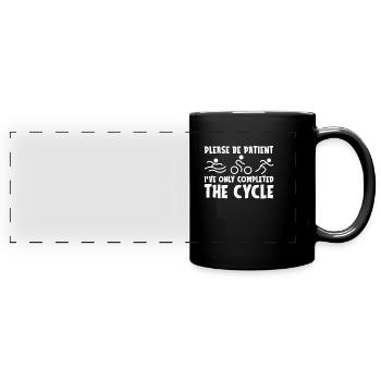 Triathlon - Panorama-Tasse farbig - Schwarz - Vorne