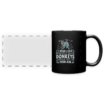 Donkey - Full Colour Panoramic Mug - black - Front
