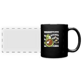 Whisky Scotch Bourbon Single Malt - Panorama-Tasse farbig - Schwarz - Vorne