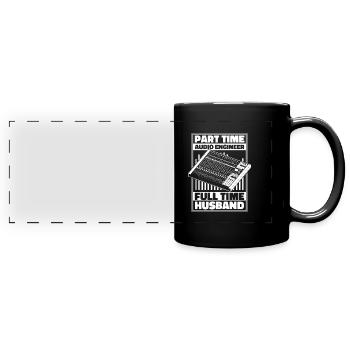 Ingénieur du son Tontechniker - Mug panoramique uni - noir - Devant