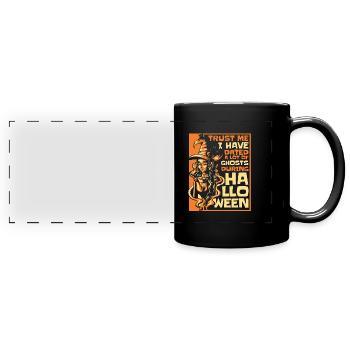 Halloween - Mug panoramique uni - noir - Devant
