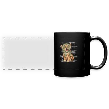 Écharpe de lunettes de soleil pour chat - Mug panoramique uni - noir - Devant