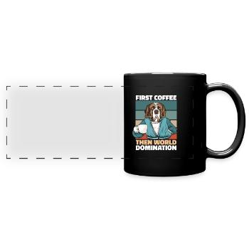 St. Bernard coffee - Full Colour Panoramic Mug - black - Front