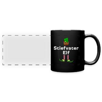 Stiefmama Elf Bonusmama Geschenk - Panorama-Tasse farbig - Schwarz - Vorne