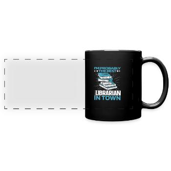 Librarian Lustig - Full Colour Panoramic Mug - black - Front
