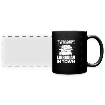 Librarian Lustig - Full Colour Panoramic Mug - black - Front