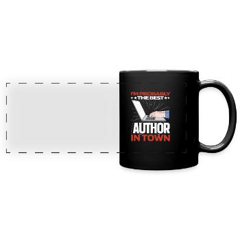 Writer Author Lustig - Full Colour Panoramic Mug - black - Front