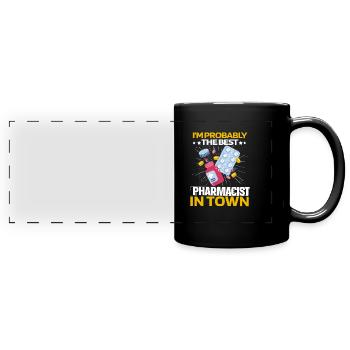 Apotheke Apotheker Pillen - Panorama-Tasse farbig - Schwarz - Vorne