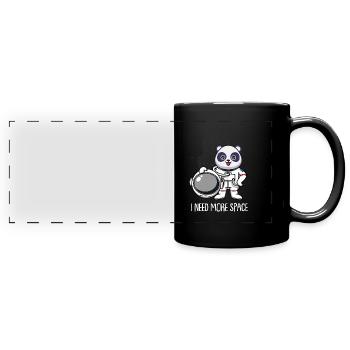 Panda géant Panda Ours Astronaute - Mug panoramique uni - noir - Devant