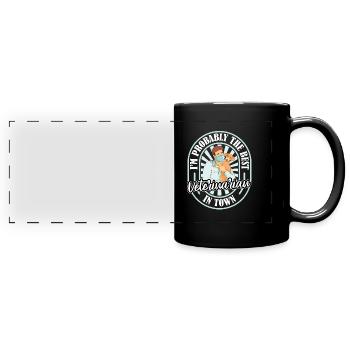 Assistant vétérinaire Humour - Mug panoramique uni - noir - Devant