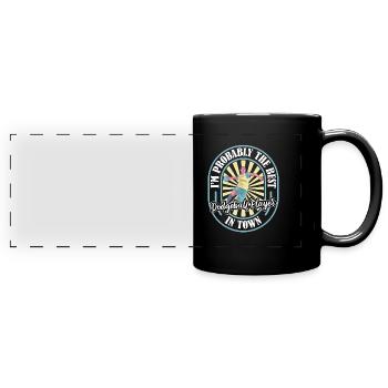 Humour Dodgeball - Mug panoramique uni - noir - Devant