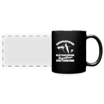 Paire de baby-foot - Mug panoramique uni - noir - Devant